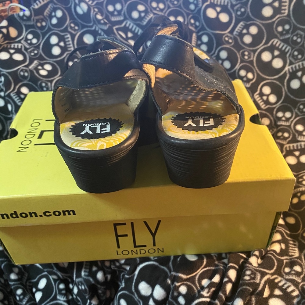 Fly London Black Wedges - Picture 13 of 14